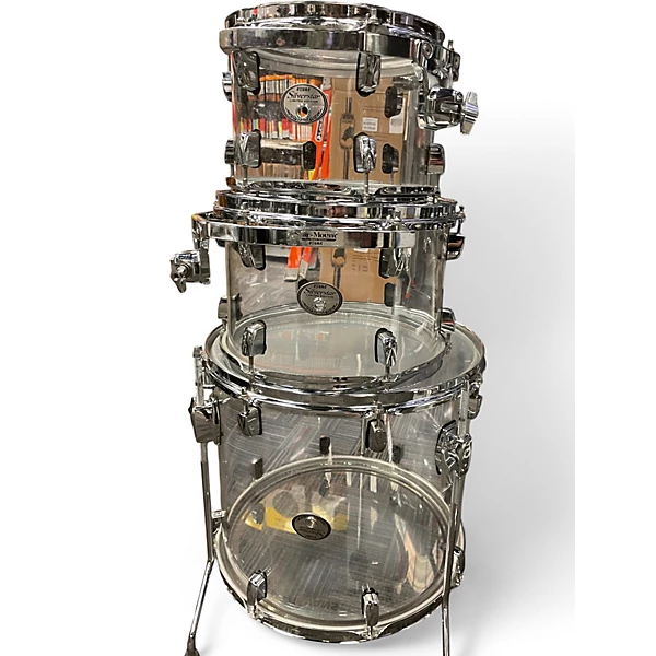 Used 2015 TAMA 4 Piece Silverstar Limited Edition Clear Acrylic Shell Pack Clear Drum Kit