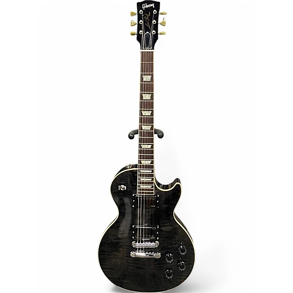 Used Gibson Les Paul Standard black smoke quilt top Solid Body Electric Guitar