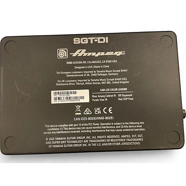 Ampeg Used Ampeg SGT DI Bass Effect Pedal