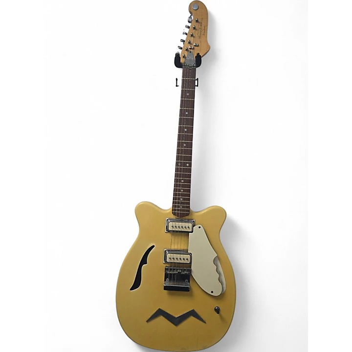 Vintage 1970s Microfrets WANDERER TV Yellow Hollow Body Electric Guitar