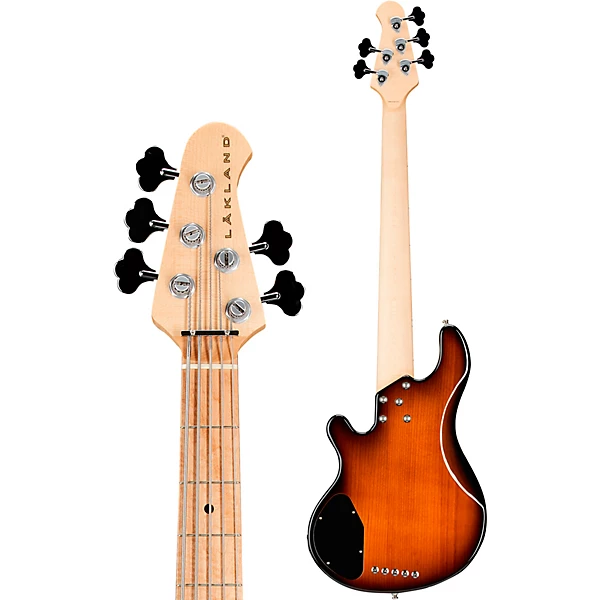 Classic 55 Dual J Maple Fretboard 5 String Electric Bass Guitar Tobacco Sunburst