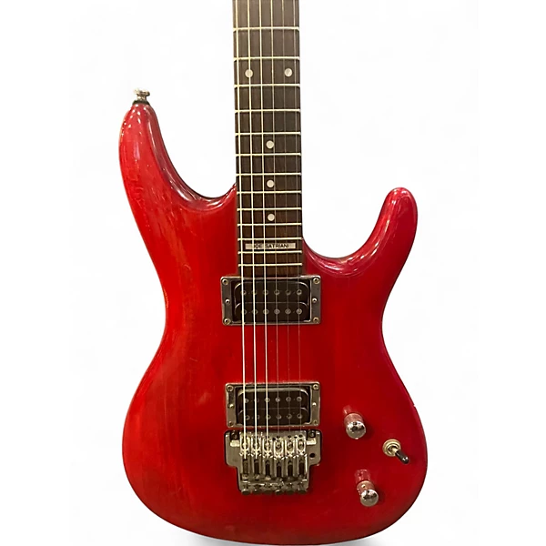 Used Ibanez JS100 Candy Apple Red Solid Body Electric Guitar.gc