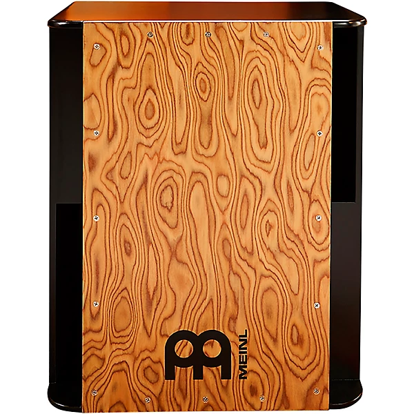 Vertical Subwoofer Snare Cajon Black Makah Burl Frontplate