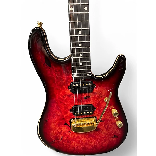 Ernie Ball Music Man Used Ernie Ball Music Man Jason Richardson Artist Series Cutlass Rorschach Red Solid Body Electric Guitar.gc