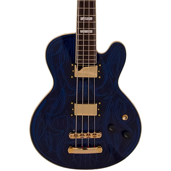 D'Angelico EX SD Solidbody Electric Bass Guitar Pinstripe Navy Blue