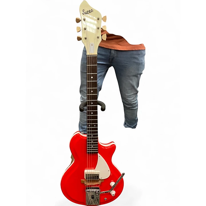 Used Supro 1570WB AMERICANA SAHARA Fiesta Red Solid Body Electric Guitar