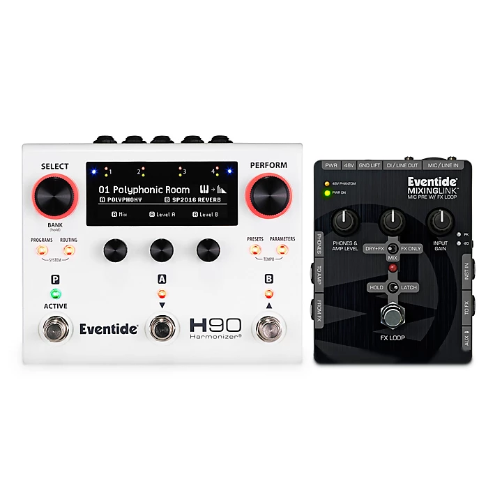 H90 Harmonizer Guitar Multi Effects Pedal and MixingLink Guitar Effects Pedals Mic Pre with FX Loop