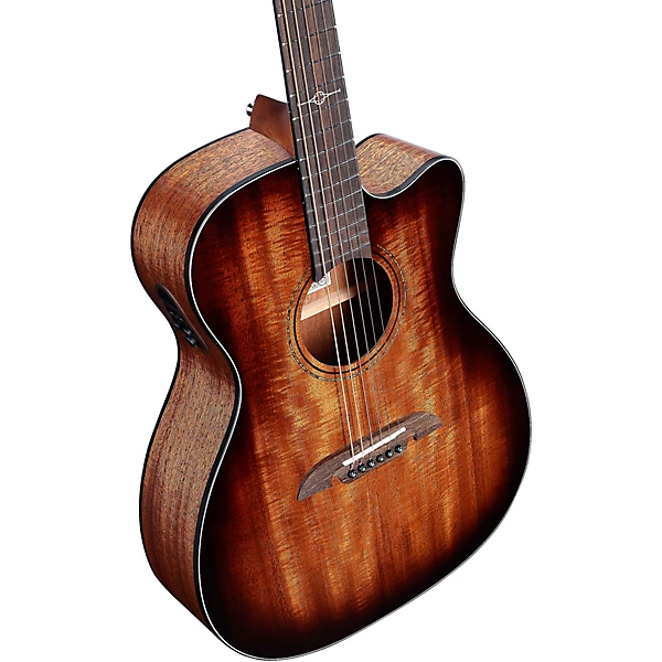 Alvarez AF66CE Folk OM Acoustic Electric Guitar Shadow Burst
