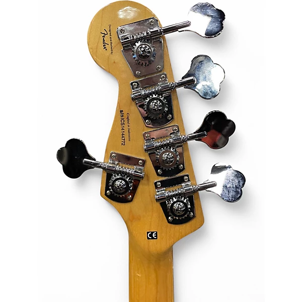 Used 2014 Squier Jazz Bass Natural Electric Bass Guitar