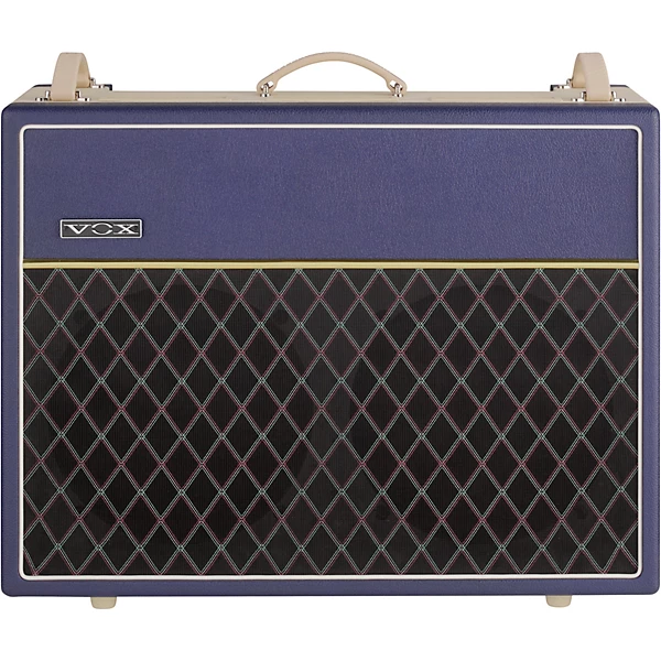 VOX AC30 Custom 30W 2x12 Limited Edition Tube Guitar Combo Amp w KORG Pitchblack X Pedal Tuner Blue Cream