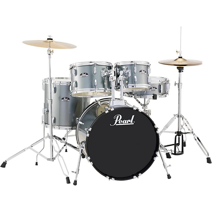 Pearl Roadshow 5 Piece Fusion Drum Set Level 1 Charcoal Metallic J14673004004000.gc