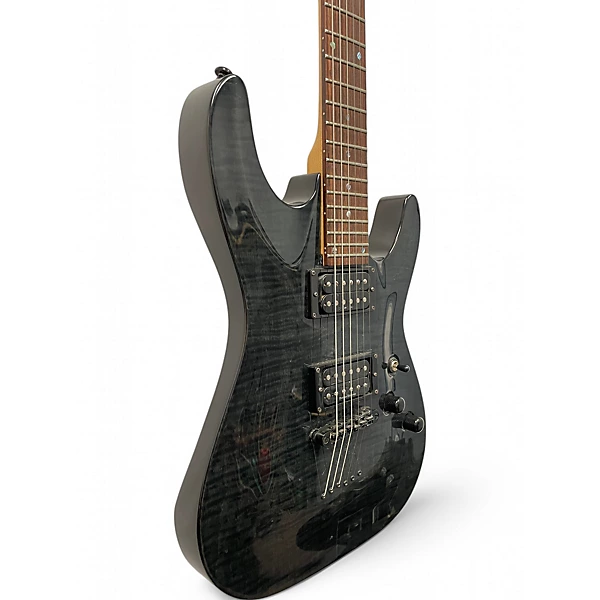 Used Schecter Guitar Research Gryphon Limited Edition Trans Black Solid Body Electric Guitar