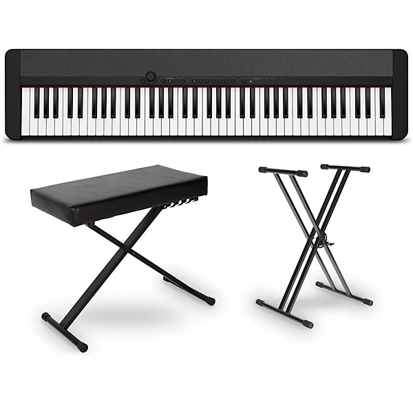 CT S1 76 Portable Keyboard Essentials Bundle Black