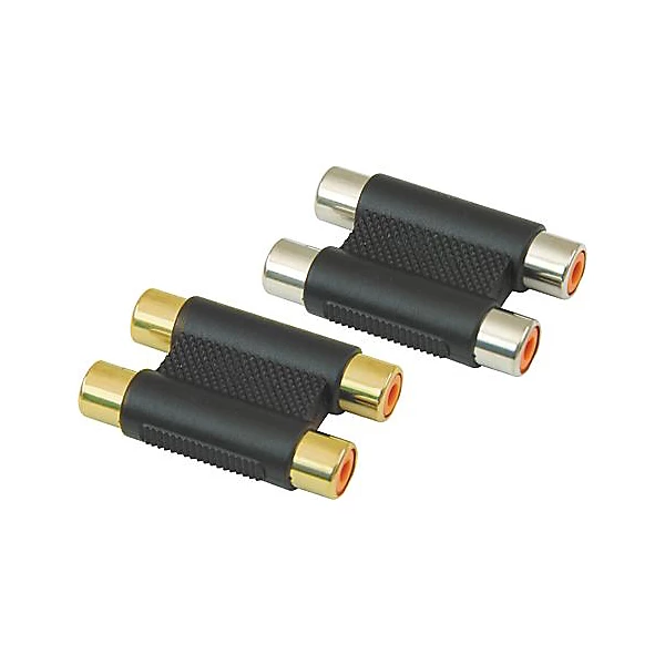 Dual RCA Female to RCA Female Adapter Gold