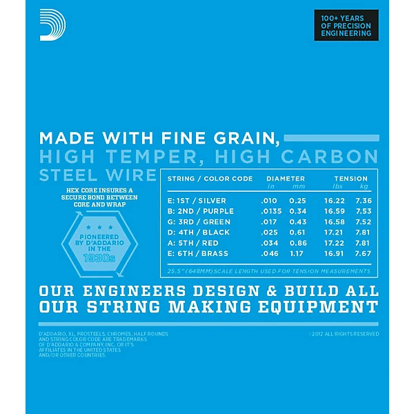 EXL110BT Balanced Tension Lite Electric Guitar Strings 10 Pack