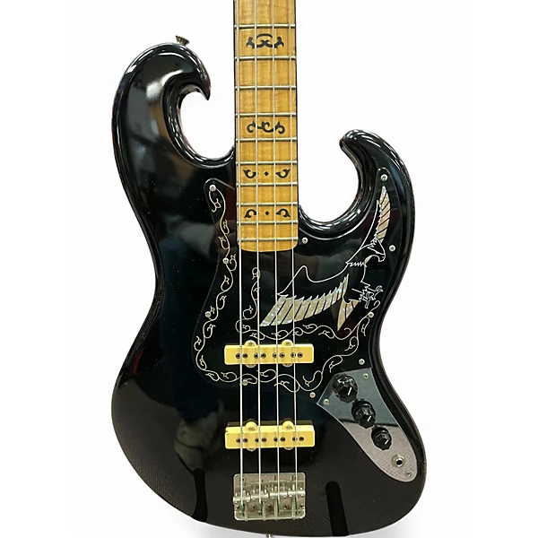 Vintage 1980s Ibanez Black Eagle Black Electric Bass Guitar