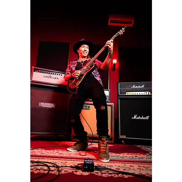 MS 80IR MultiStomp Pedal with Multi Layer IR Technology Effects Pedal Black and Gold