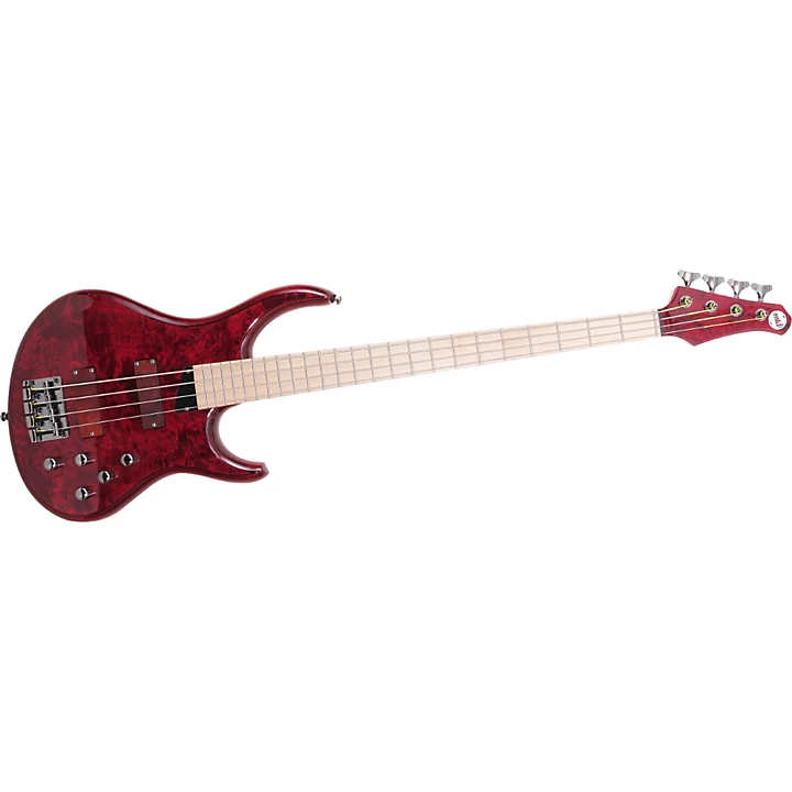 MTD Kingston KZ Electric Bass Guitar Transparent Cherry Maple