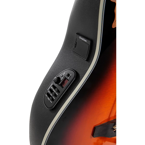 Ovation CEB44 1N G Celebrity Elite Mid Depth Acoustic Electric Bass Guitar New England Burst