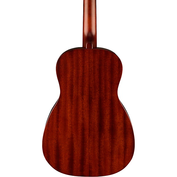 Deltoluxe Parlor Acoustic Electric Guitar Black Top