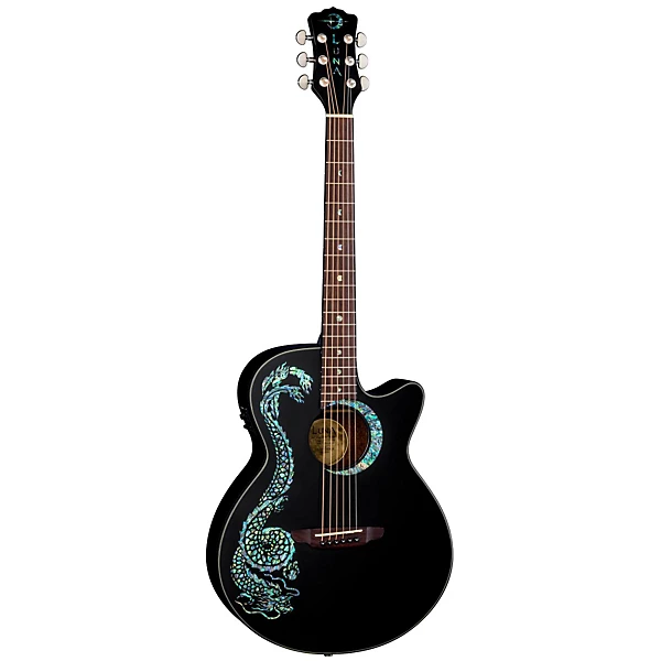 Fauna Dragon Acoustic Electric Guitar Classic Black