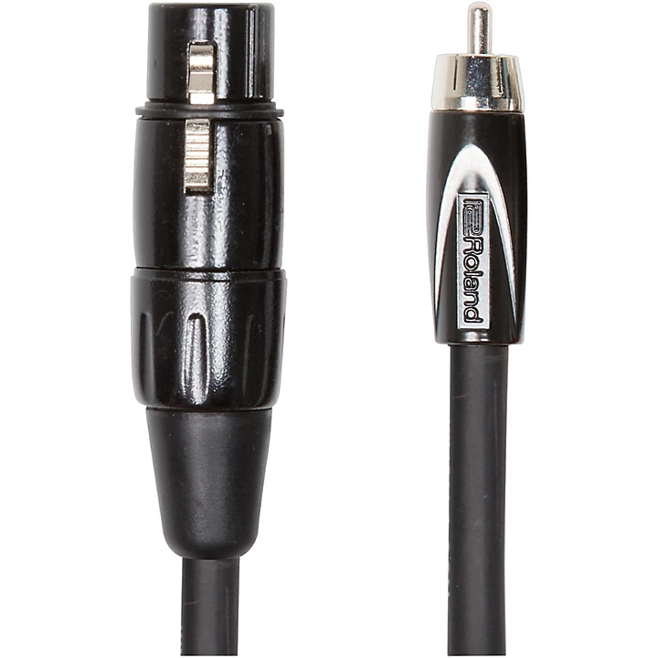 Black Series XLR Female RCA Interconnect Cable 5 ft Black