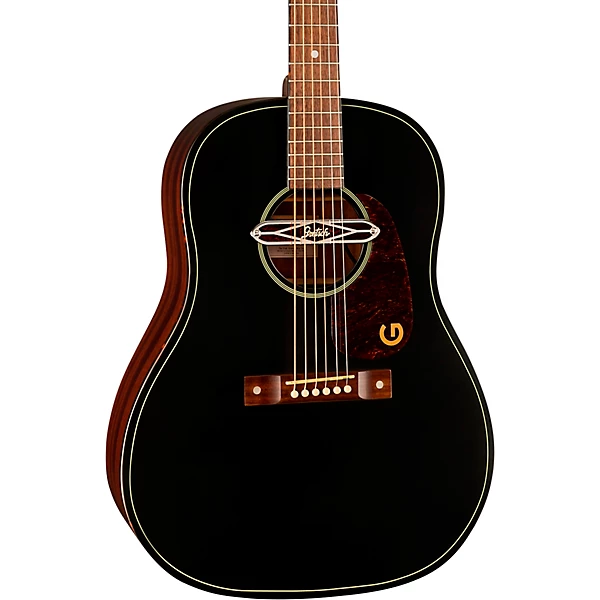 Deltoluxe Dreadnought Acoustic Electric Guitar Black Top