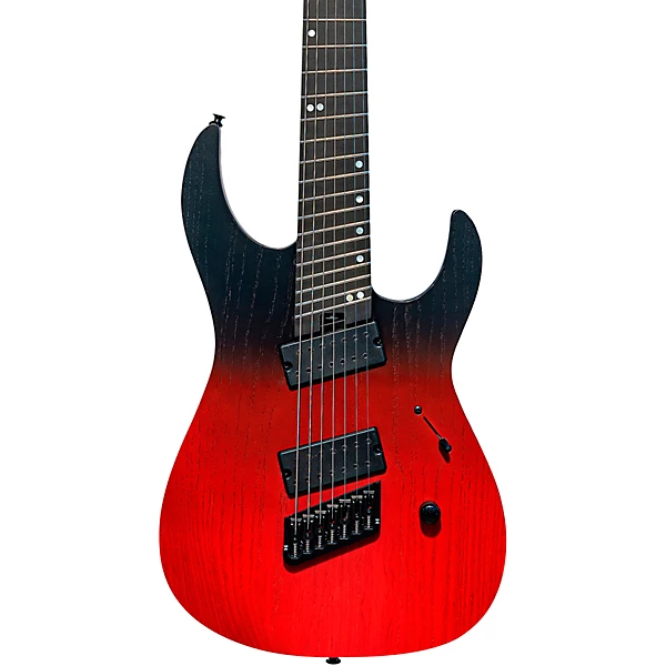 Ninja 7 String Multi Scale Performance Series Electric Guitar Crimson