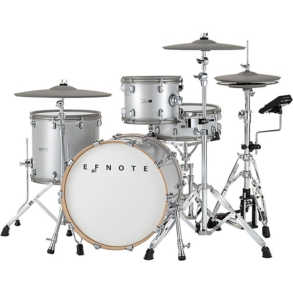 7 Acoustic Designed Electronic Drum Set White Sparkle