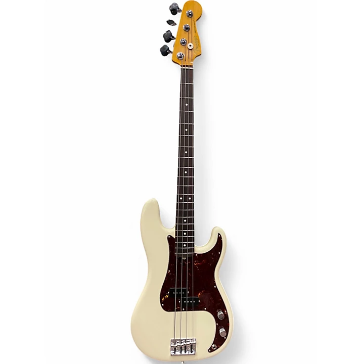 Fender Used 2024 Fender American Professional II Precision Bass Olympic White Electric Bass Guitar.gc