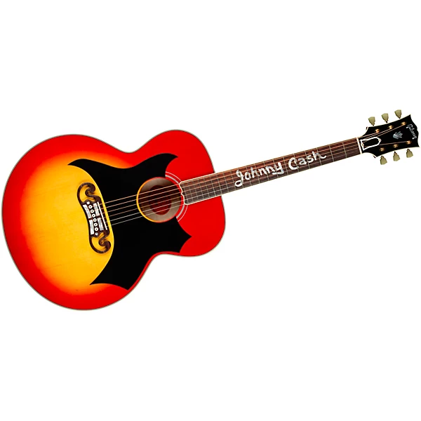 Johnny Cash SJ 200 Signature Limited Edition Acoustic Electric Guitar Vintage Cherry Sunburst