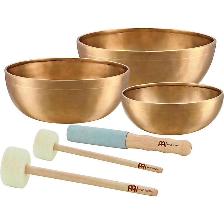 MEINL Sonic Energy 3 Piece Energy Series Singing Bowl Set 9, 10.2, 11.4 in.