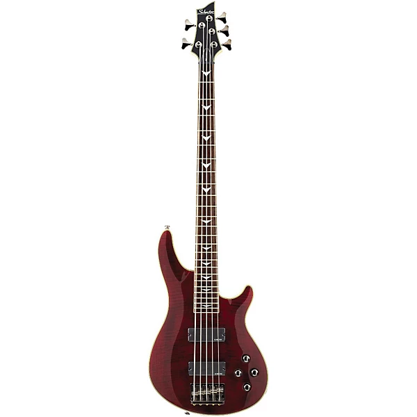 Schecter Guitar Research Omen Extreme 5 5 String Bass Guitar Black Cherry