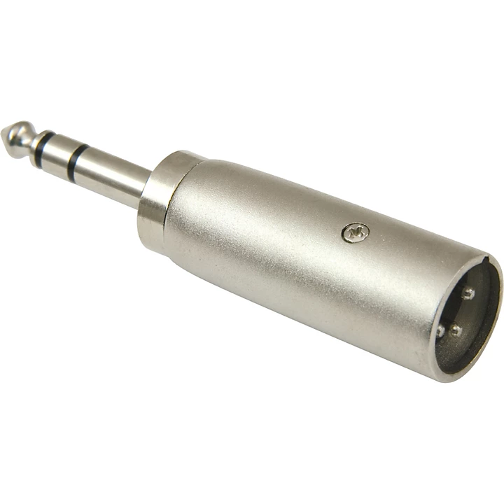 XLR Male to 1 4 Male Stereo Adapter Nickel