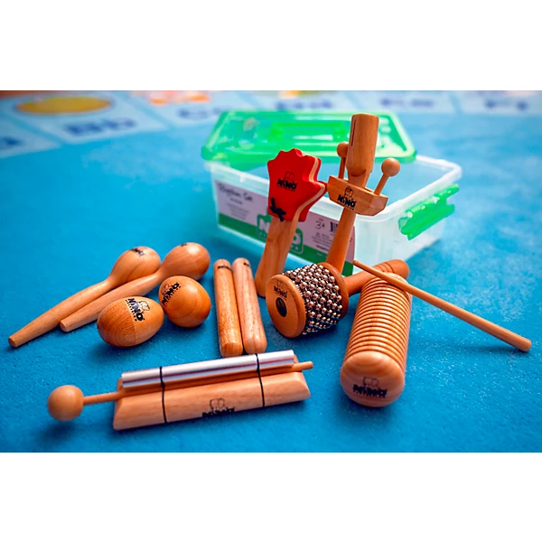 Wooden Rhythm Set with Plastic Storage Container