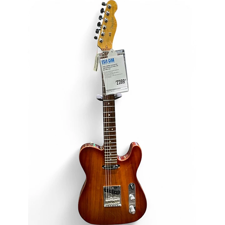 Fender Used Fender American Select Koa Top Telecaster Natural Solid Body Electric Guitar.gc