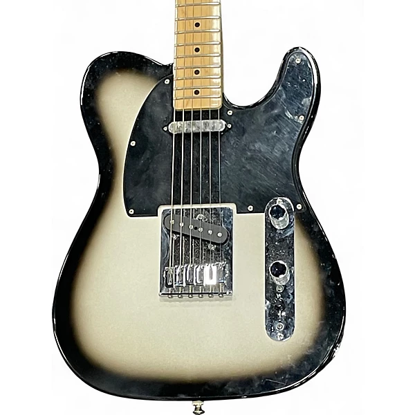 Used Fender Player Telecaster Black and Silver Solid Body Electric Guitar