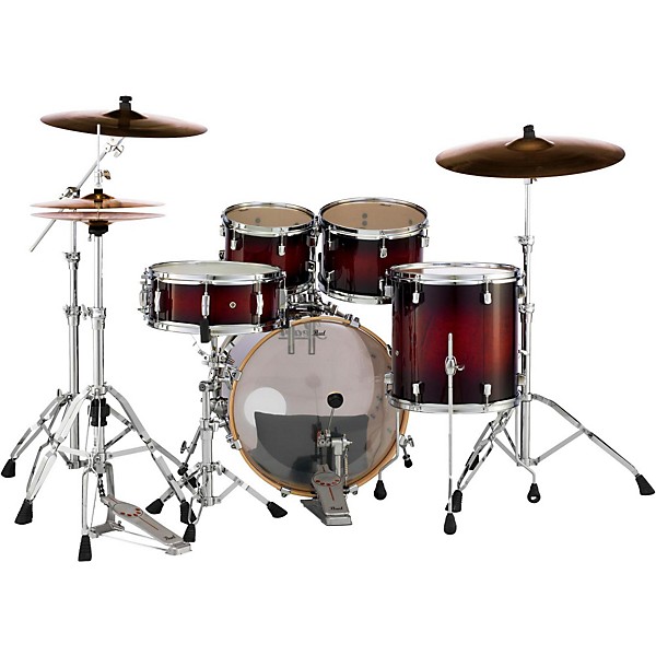 Pearl Decade Maple 5 Piece Shell Pack With 20 Bass Drum Level 1 Gloss Deep Red Burst J40599004002000.gc