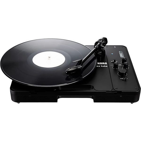 handytraxx tube J Limited Edition Portable Record Player with NuTube and Jico Clipper MM Cartridge Black Silver