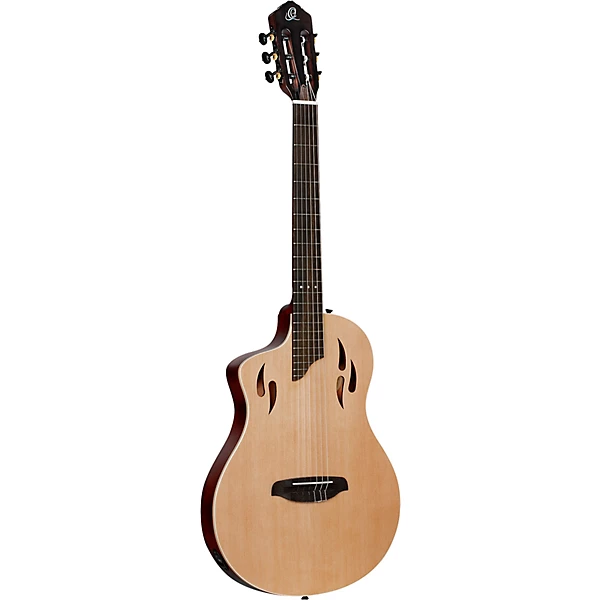 Ortega TourPlayer Standard Left Handed Nylon String Acoustic Electric Guitar Natural