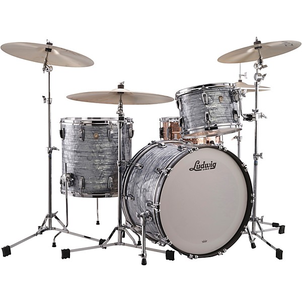 Ludwig Classic Maple 3 Piece Fab Shell Pack With 22 Bass Drum Level 1 Sky Blue Pearl K45602004002000.gc