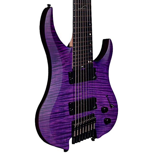 Ghost 8 String Multi Scale Super Shred Series Flamed Maple Electric Guitar Purple