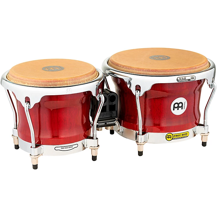 Free Ride Series FWB400 Wood Bongos 85 x 7 in Cherry Red