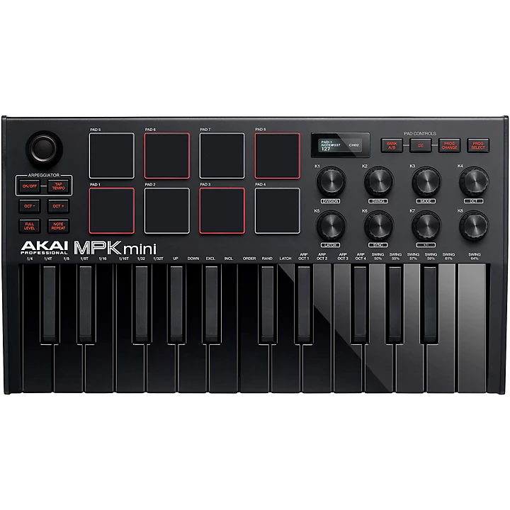 MPK Mini MK3 Keyboard Controller Black on Black
