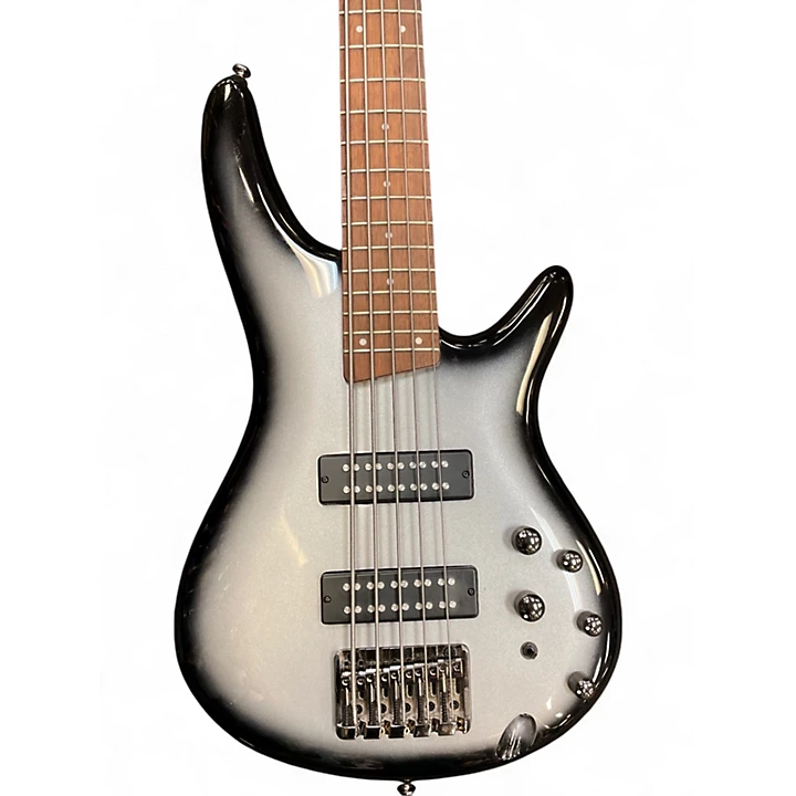 Used Ibanez SR305 5 String Silverburst Electric Bass Guitar
