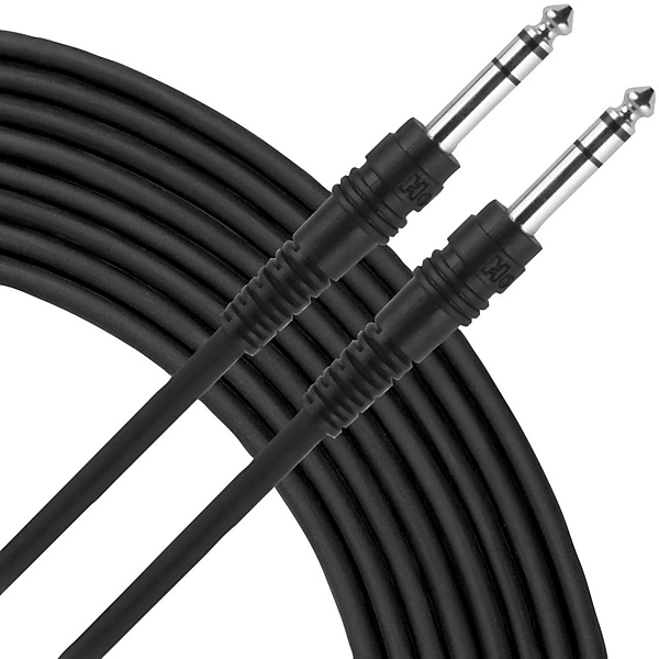 Essential Interconnect Cable 1 4 TRS Male to 1 4 TRS Male 5 ft Black