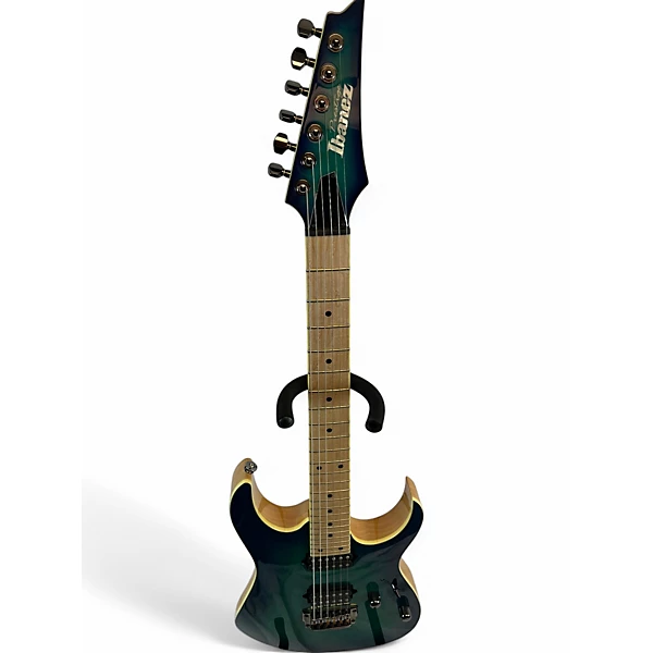Used Ibanez RG652ahmfx NEBULA GREEN BURST Solid Body Electric Guitar
