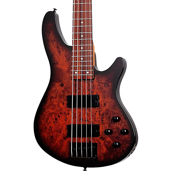 Schecter Guitar Research C 5 Standard 5 String Electric Bass Guitar Tobacco Burl