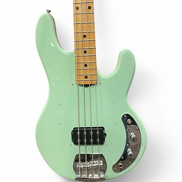Used 2010s Sterling by Music Man Stingray SUB series Light green Electric Bass Guitar