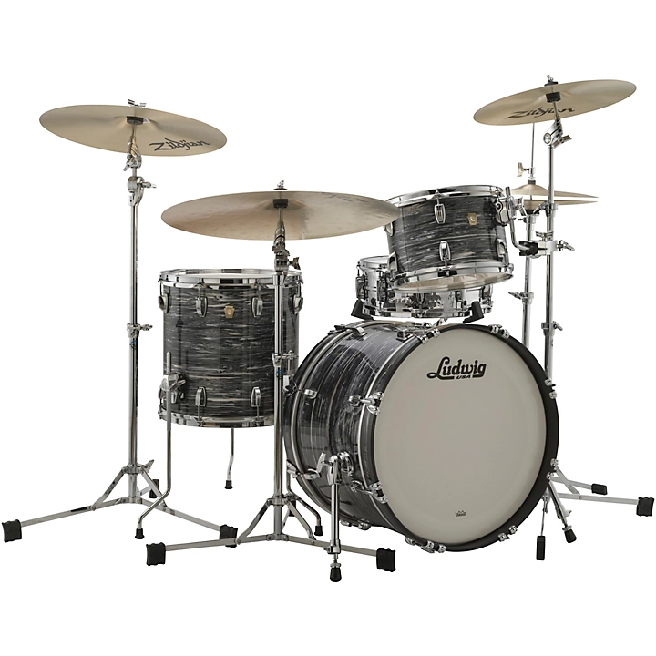 Classic Maple 3 Piece Downbeat Shell Pack with 20 in Bass Drum Vintage Black Oyster Pearl